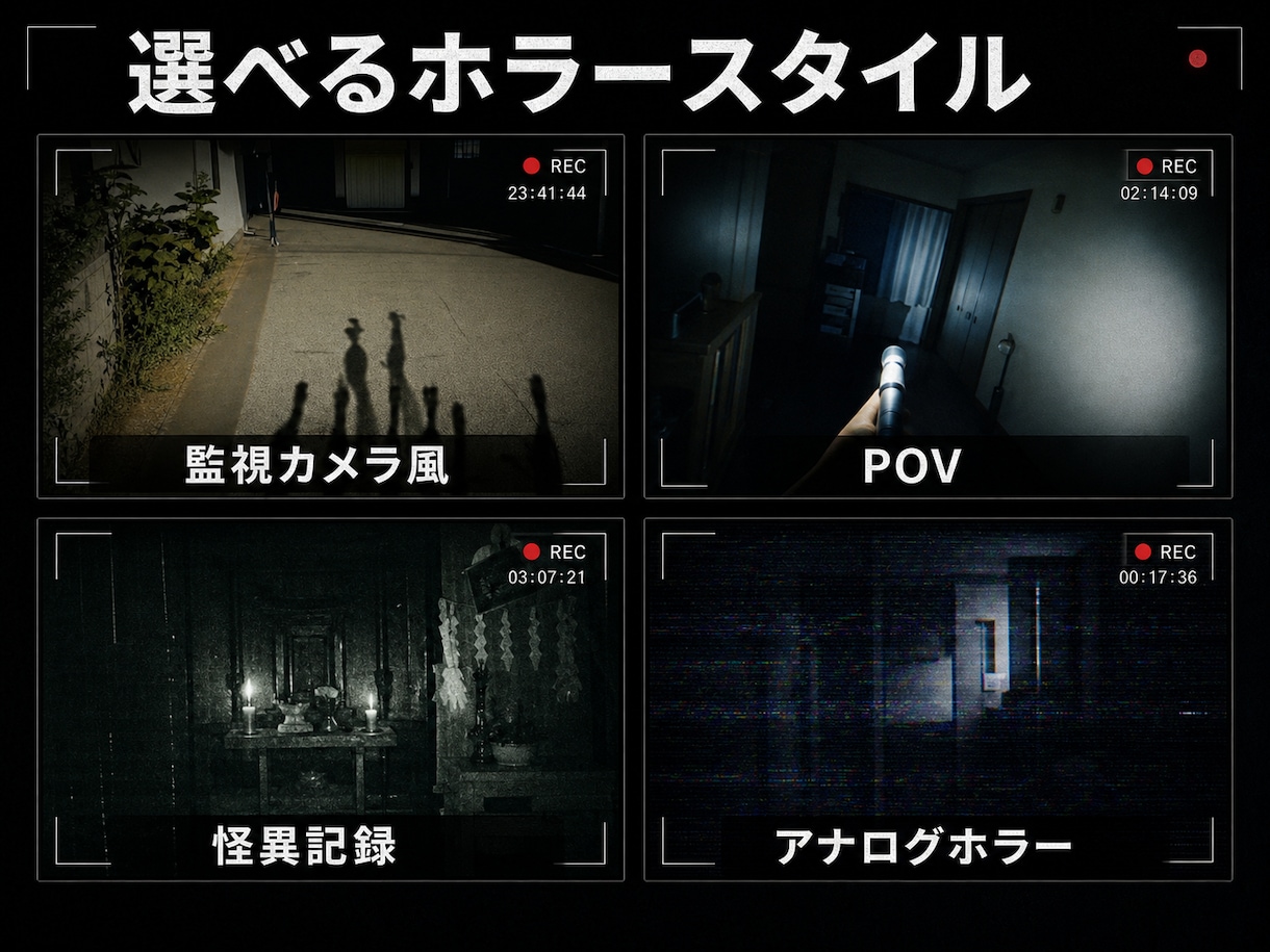 AIホラーの縦型ショート動画を丸ごと制作します 台本・映像・字幕・音声まで一括対応 イメージ3