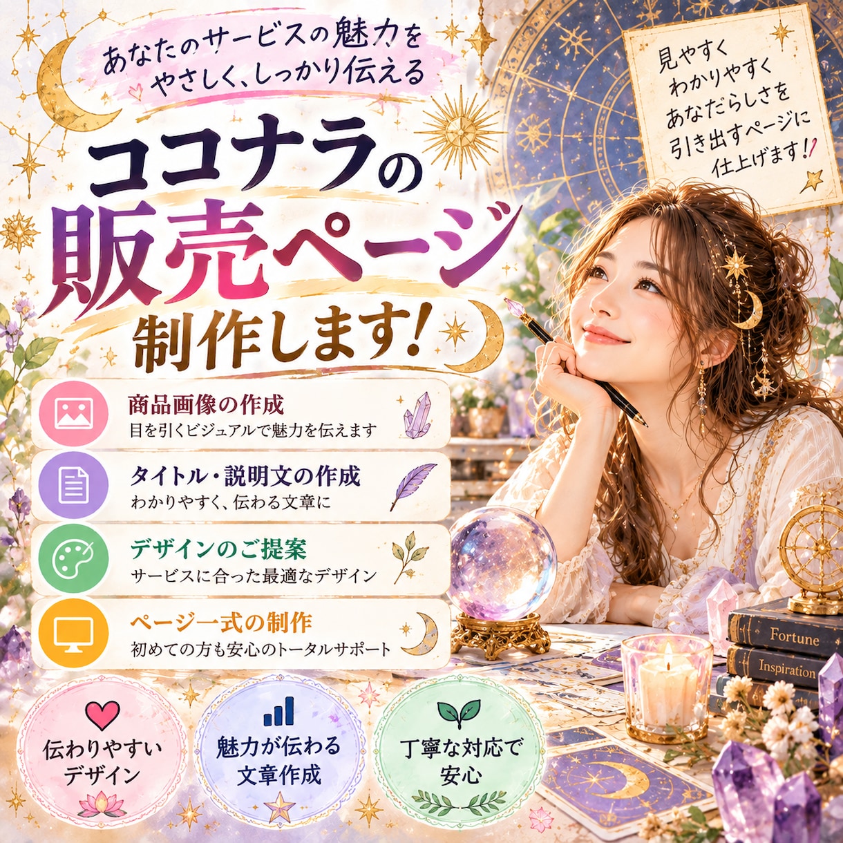 ココナラの出品画像・販売ページを制作します 参考サイトや画像から、ご希望の雰囲気に合わせて制作します！ イメージ7
