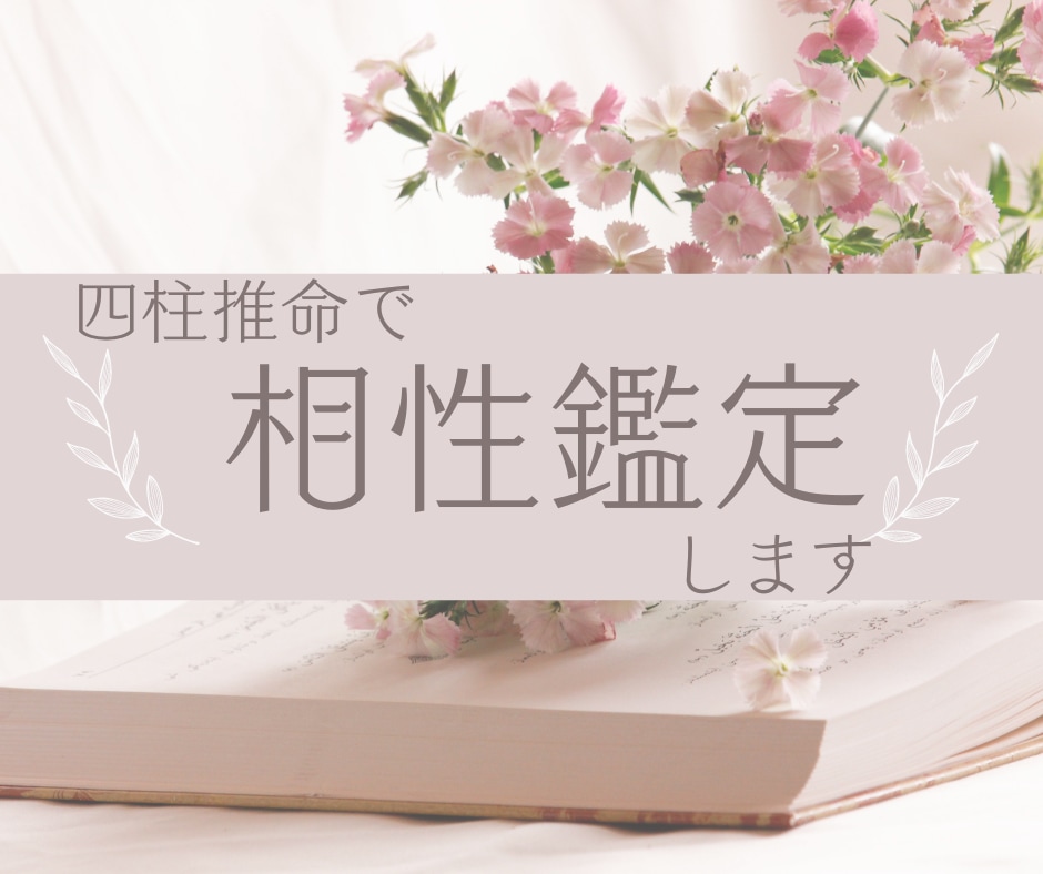 気になるお相手様との相性を四柱推命にて鑑定します あぁ、こんな違いがあったから…と納得される方多数☆ イメージ1