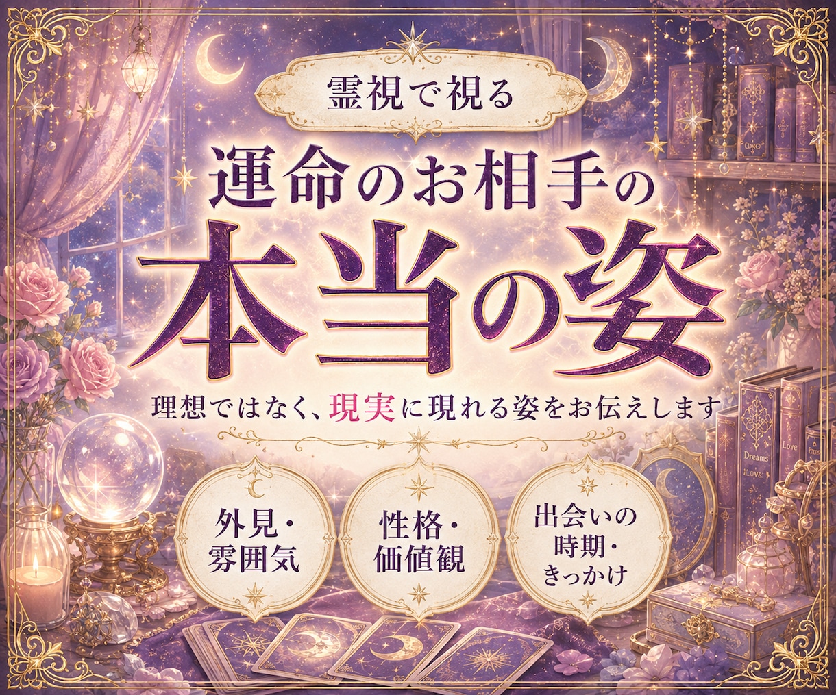 運命のお相手の実像やヒゲの具合などを霊視鑑定します 運命の人、理想ではなく実像を伝えます イメージ3