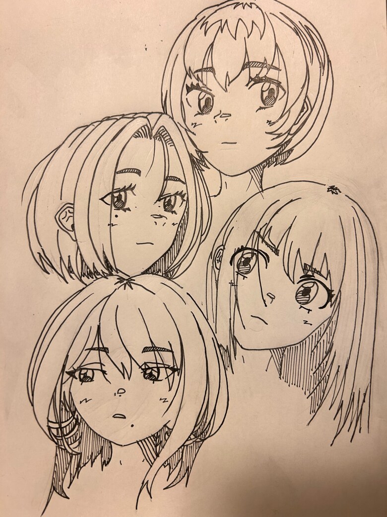 頭から首、または肩までのイラスト描きます アカウント画像やイラストのラフ画でお困りの方へ イメージ1