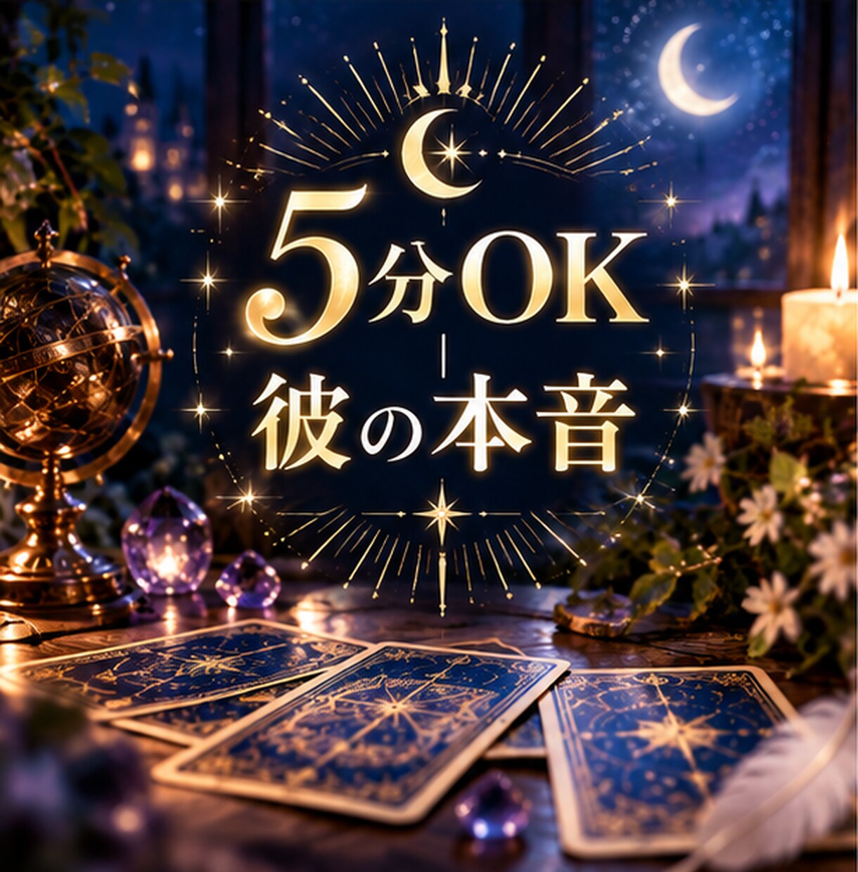 5分OK｜連絡すべきか迷う夜の本音を読みます 迷いが一つなら5分で。彼の本音と今夜の一手をお伝えします イメージ7