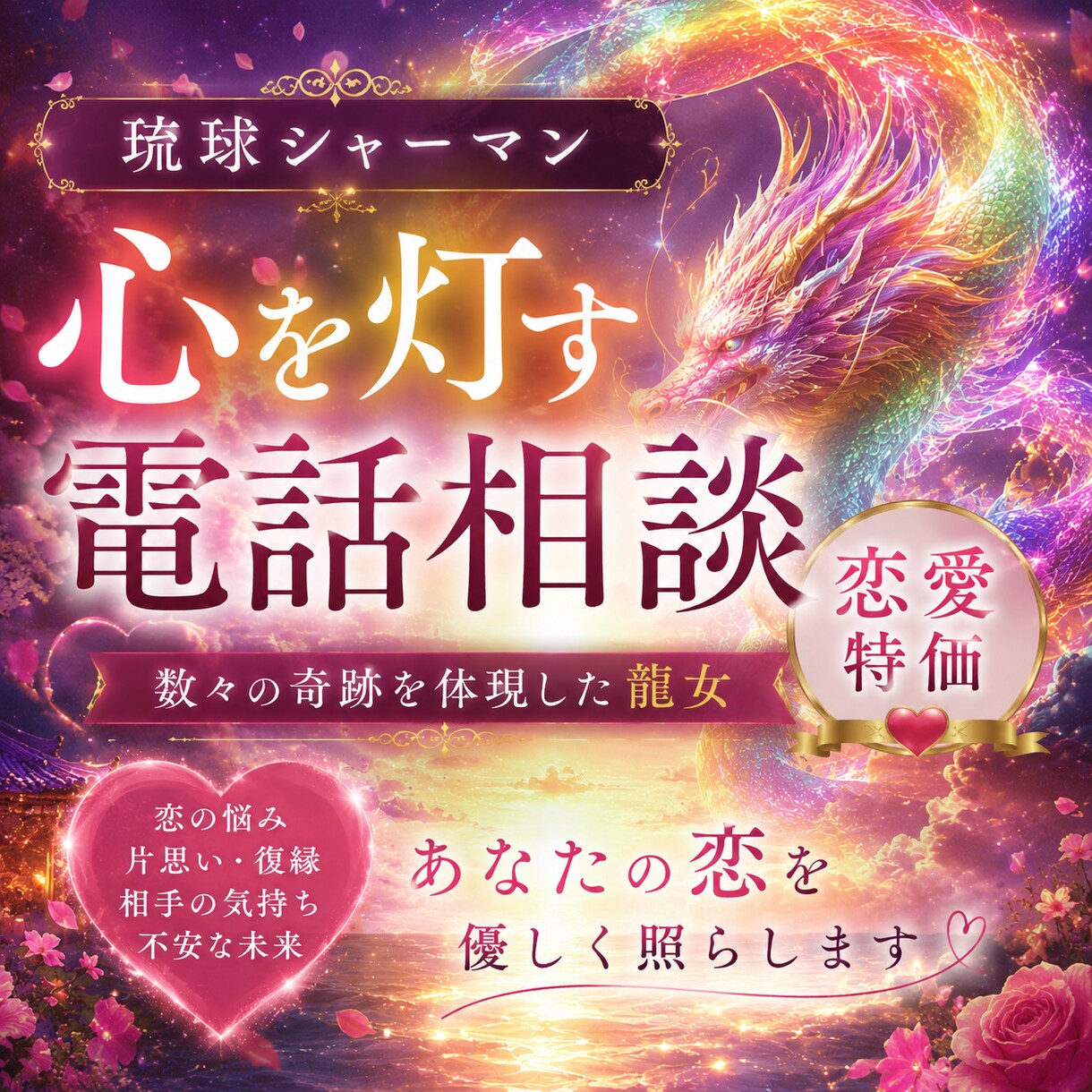 琉球シャーマンが恋愛の本音に光を灯します 片思い・復縁・夫婦関係など、恋愛の節目に イメージ1