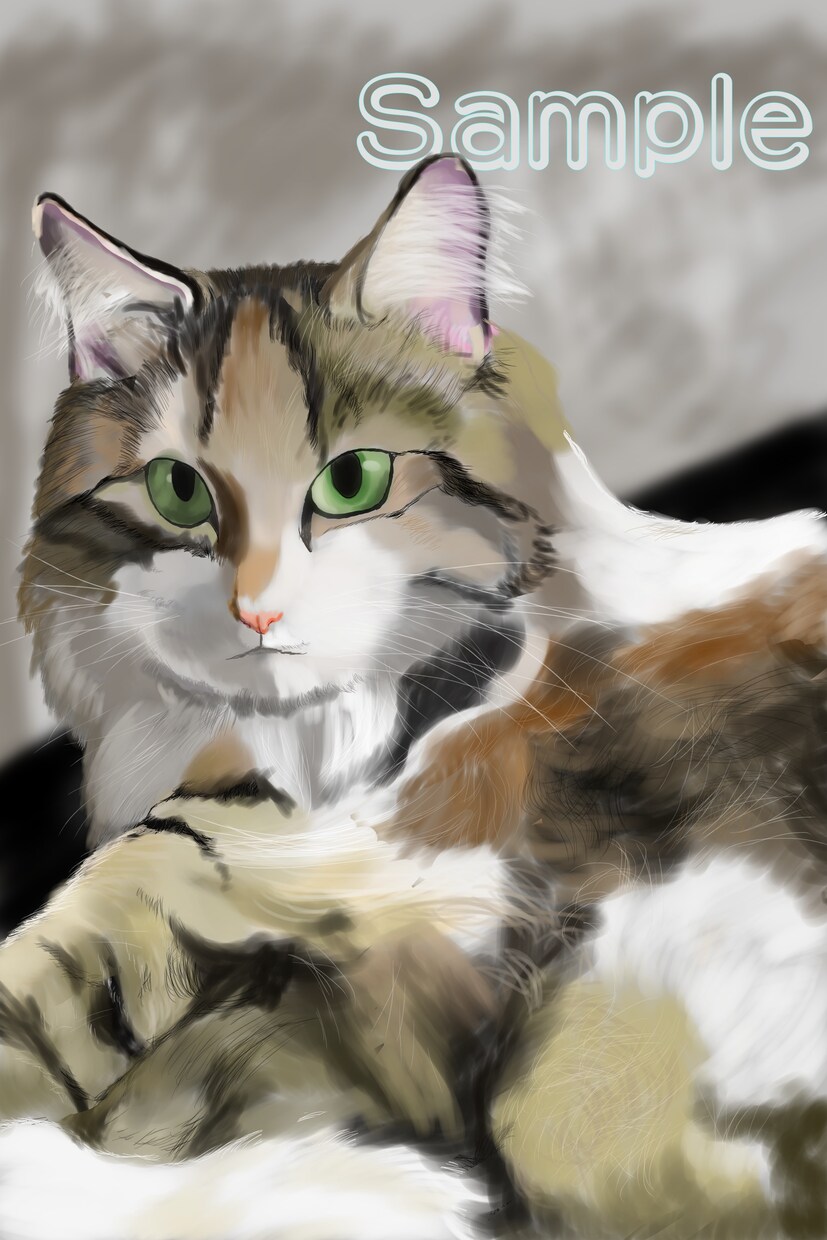 あなたの大切なペットの肖像画描きます 現役洋画家が描く本格デジタル画 イメージ1