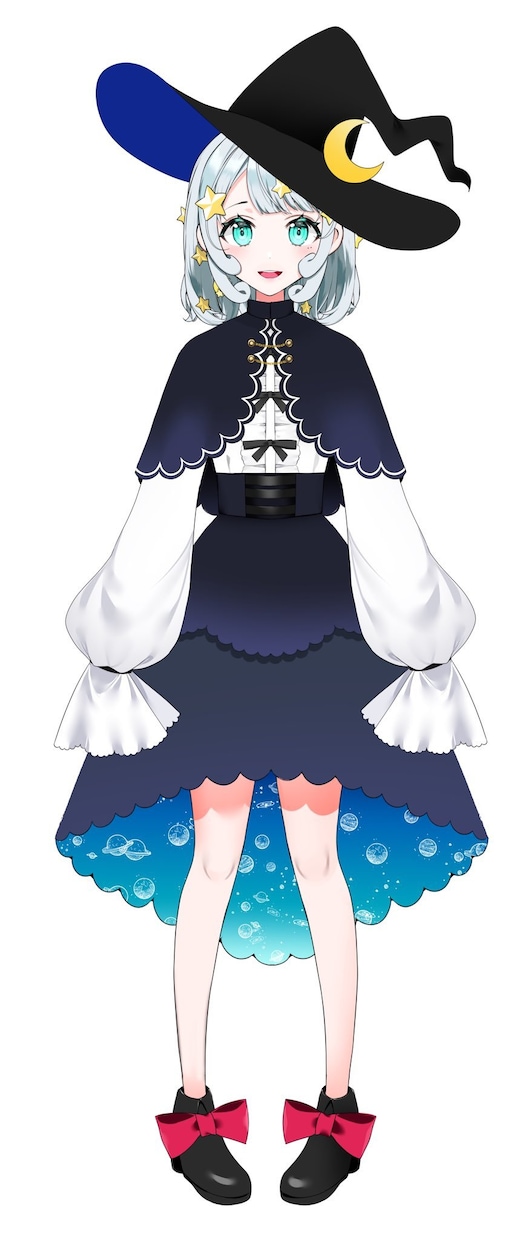 VTuber live2d モデル 販売します 星空モチーフの可愛い魔女っ子VTuberモデル イメージ2