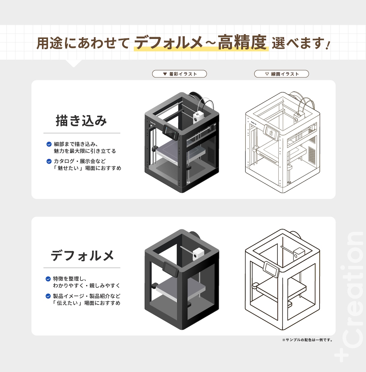 製品・機械・設備｜伝わる立体イラストを作成します カタログ／展示会／Webサイト／営業資料／会社紹介／販促など イメージ2