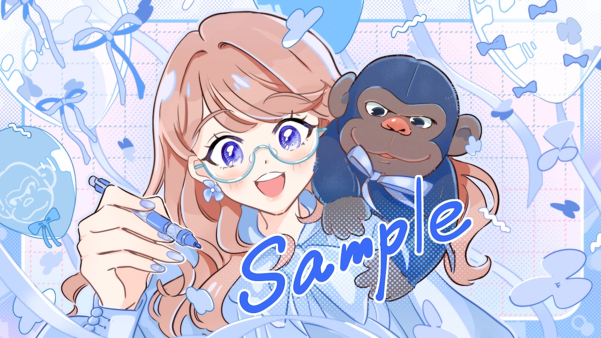 お洒落なイラスト、モーションアニメ描きます 無料修正3回で安心⊿配信や挿絵や似顔絵等にも イメージ1
