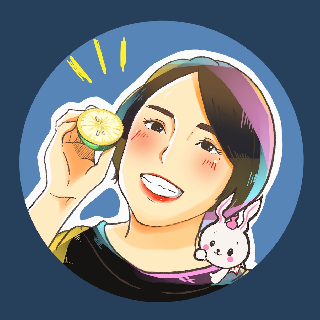 SNSアイコンイラストお描きします カラフルな”にじいろ”のイラストで癒しと元気をお届けします。 イメージ5