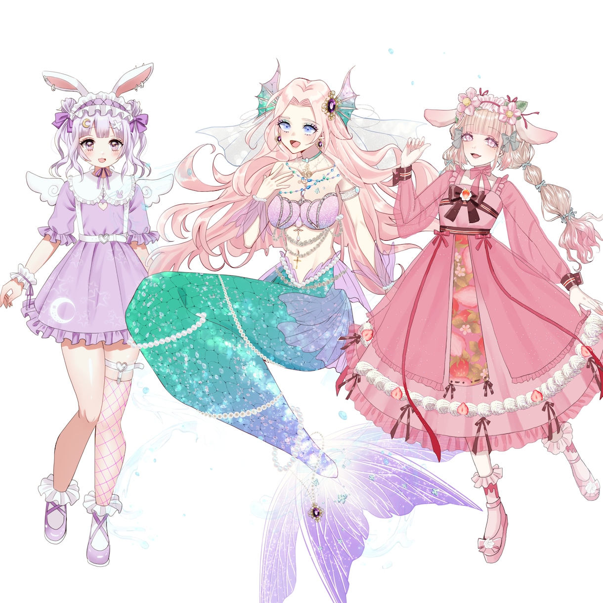 個性的で美麗な立ち絵を素早くお描きします 細部までこだわった丁寧な塗りと個性豊かなデザインが売りです イメージ3