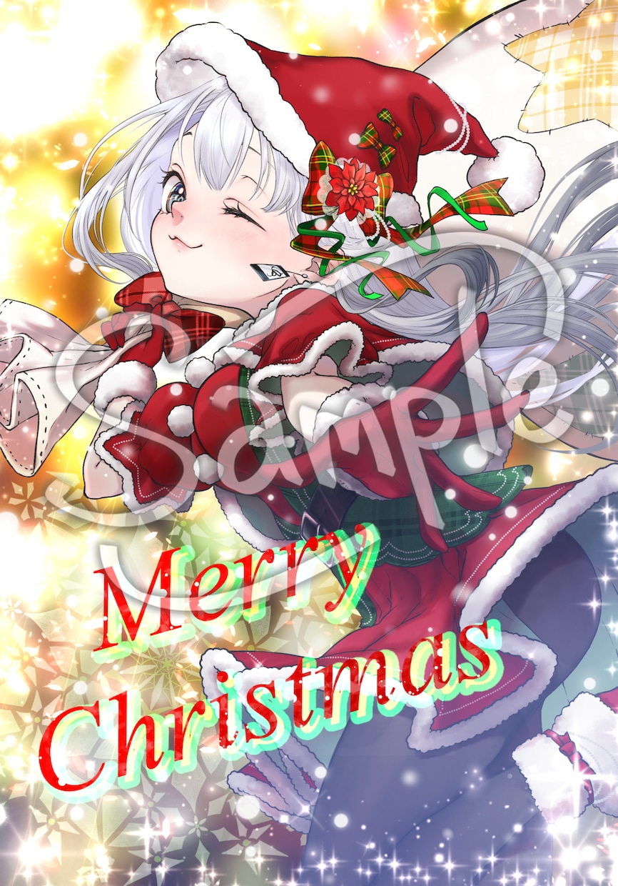 超キュートなクリスマス量産イラストを制作します クリスマスにピッタリの可愛い女の子のイラストができます！ イメージ2