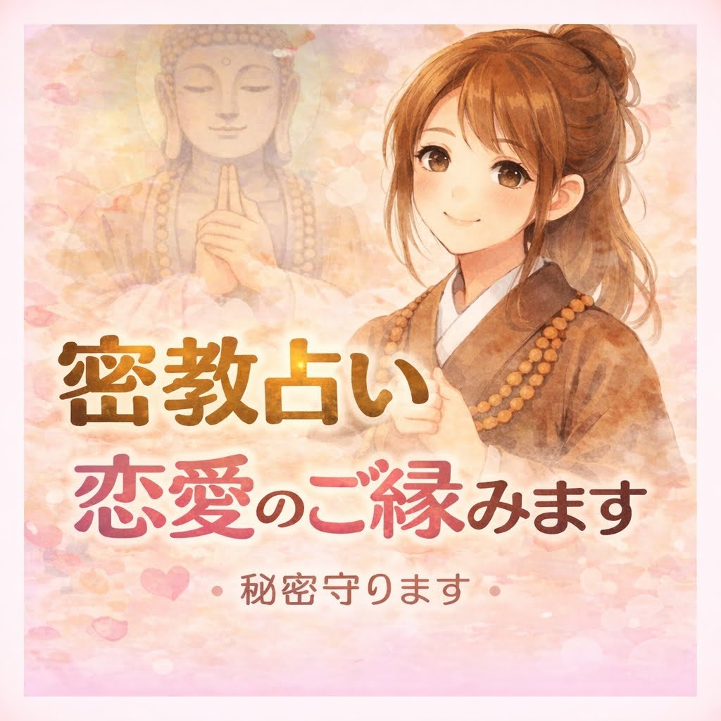 僧侶が占う｜この恋いつ動くのか？視極めます 相性＆ご縁のタイミングを知ることにより♡恋愛成就への近道へ♡ イメージ2