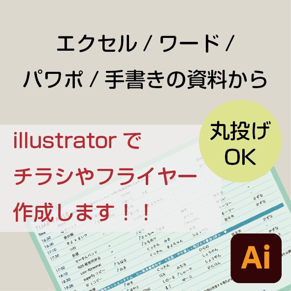 エクセルやワードの原稿からフライヤーを作成します 原稿やイメージがあれば、丸投げOK! イメージ1