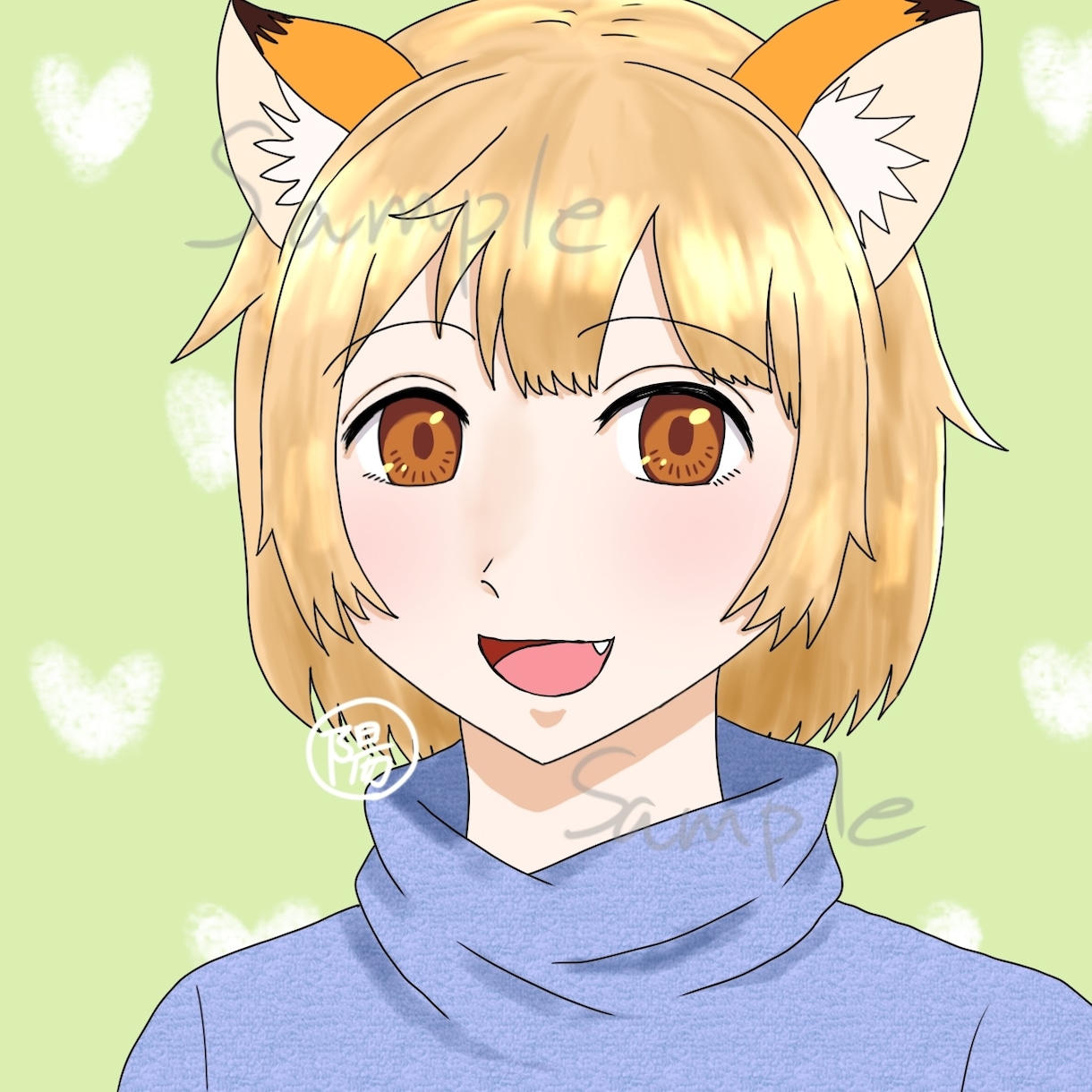 アイコンイラスト作成します 無料修正5回/人物、亀、空など得意です イメージ2