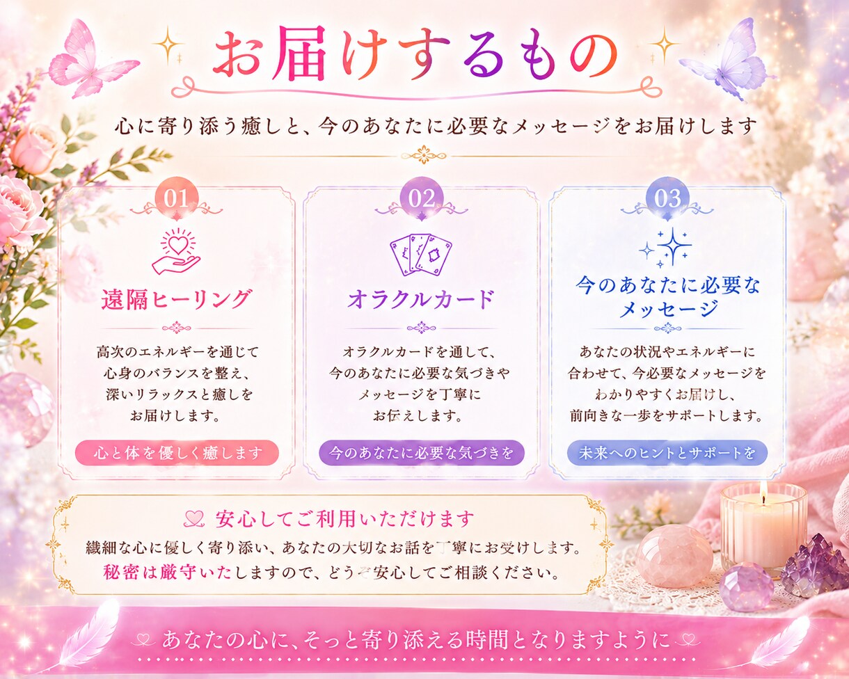 心とエネルギーのバランスを整えます 疲れた心を癒し、今のあなたに必要なメッセージをお届け イメージ3