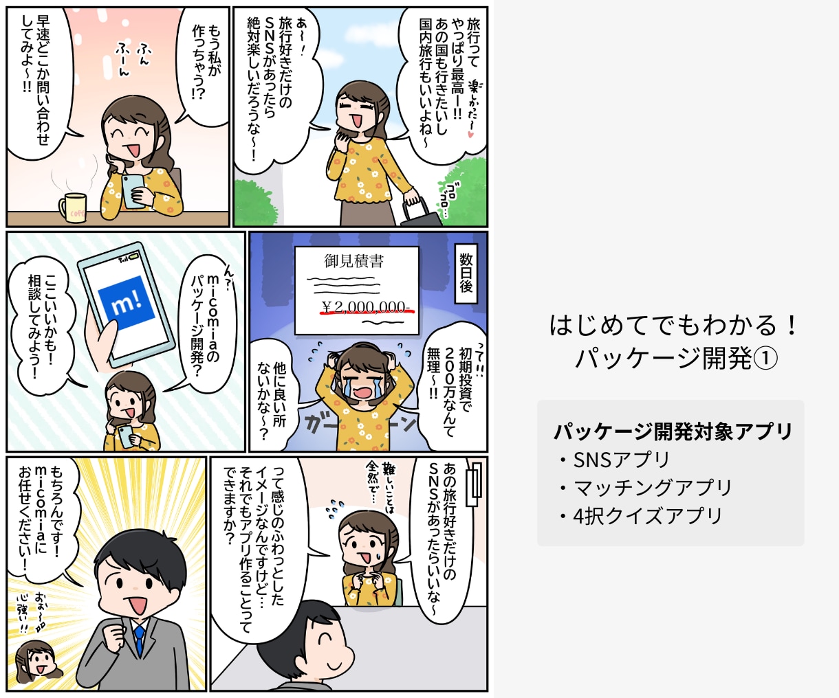 iOS/Android/Webアプリを開発します 【漫画でわかる！】「初めてのアプリ開発依頼方法」を公開中！ イメージ2