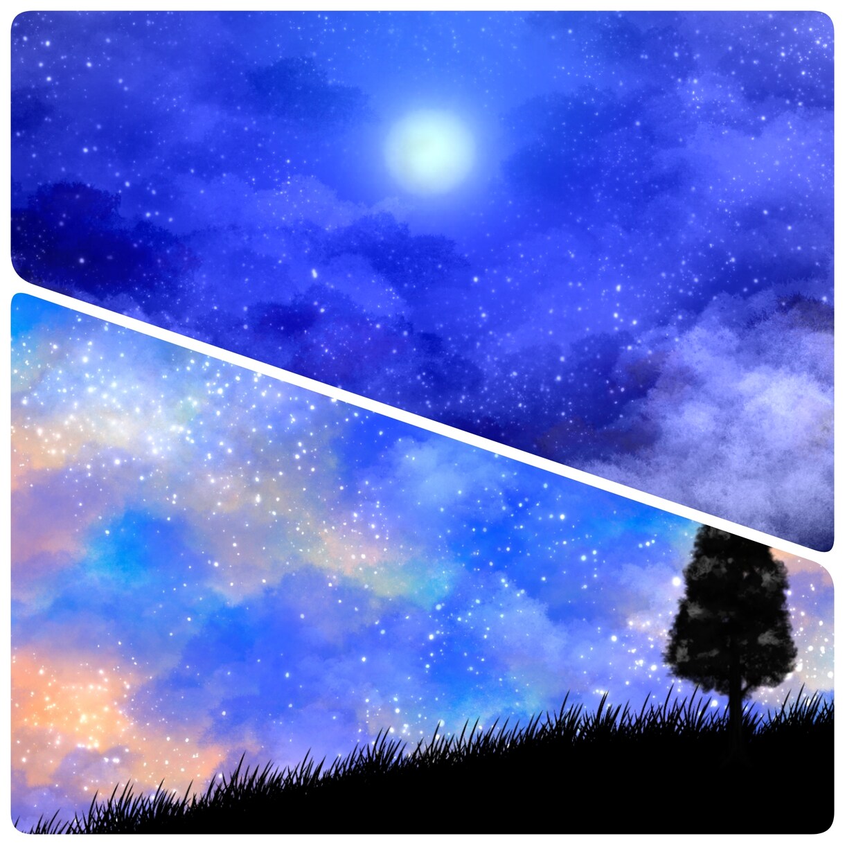 商用OK！ 星空背景・アイコン描きます 動画・イラストの背景・SNSアイコンやヘッダーにも！ イメージ4
