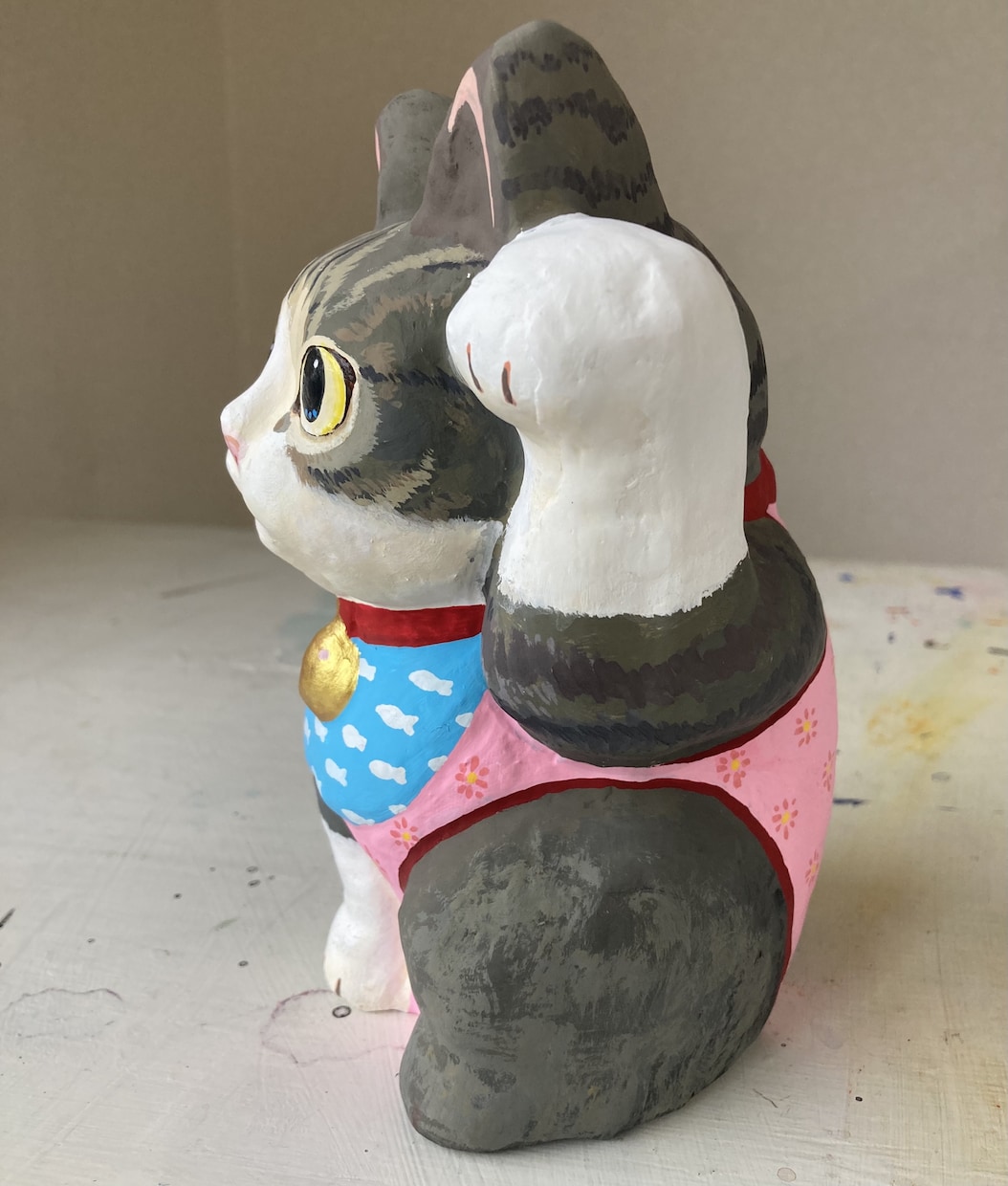 愛猫様似の張り子の招き猫、お作り致します 起業・開業・引越しのお祝いや、猫好きの方への贈答用にぜひ！ イメージ2