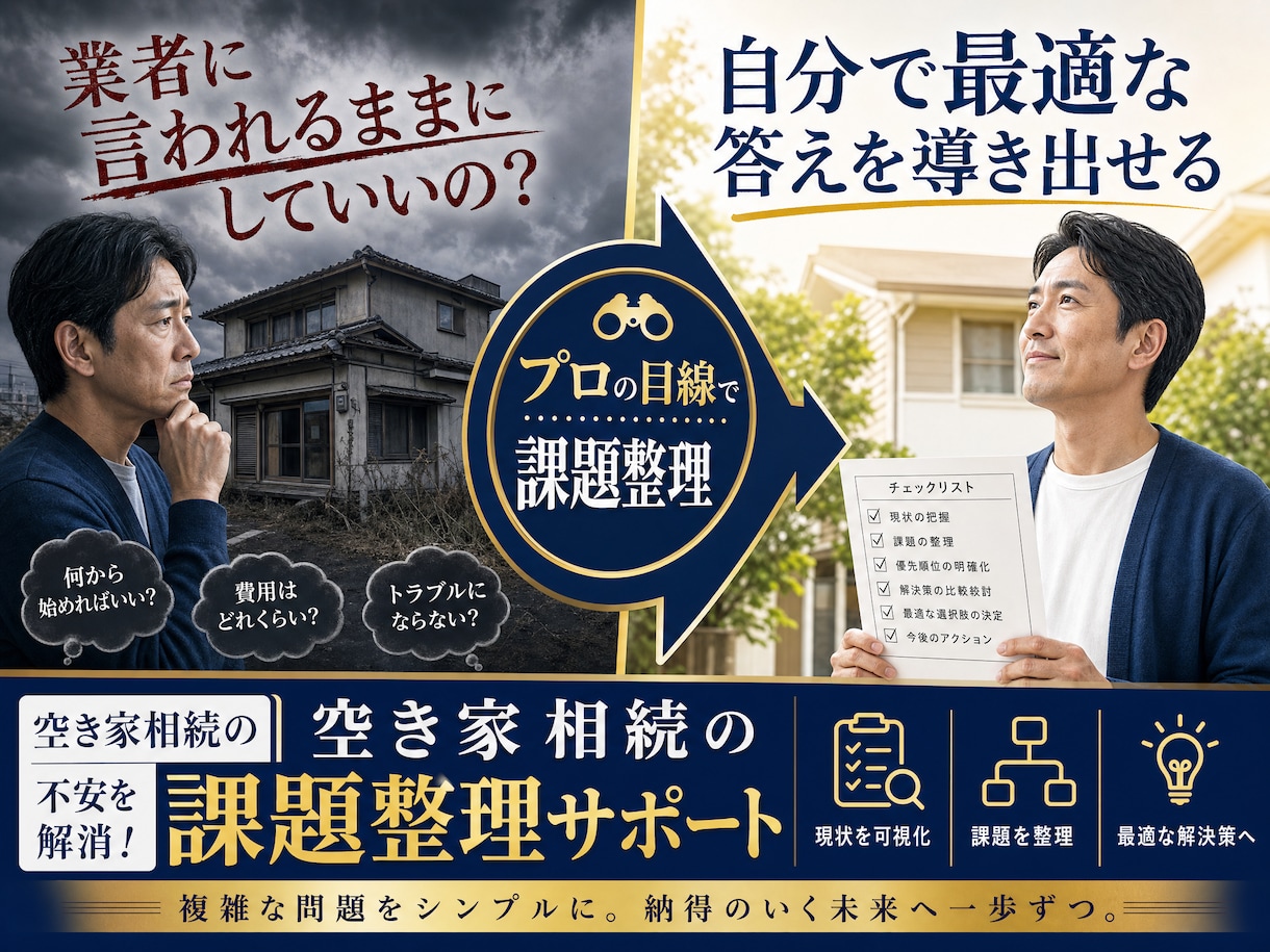 建築士監修　空き家相続の課題を整理します 一級建築士が監修。空き家に眠る「10の選択肢」を完全網羅。 イメージ2