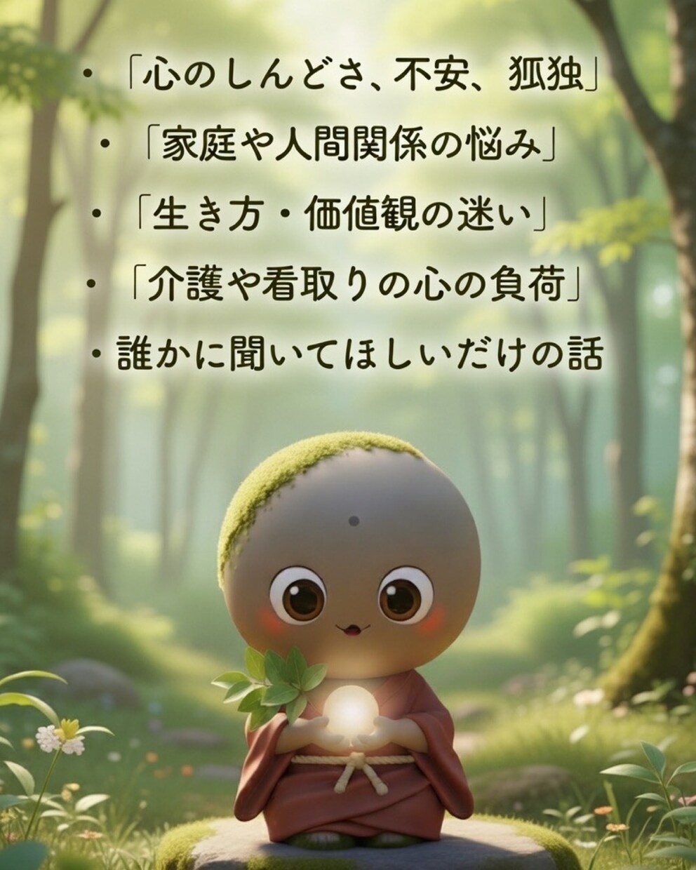 誰にも言えない悩みを、僧侶が静かに受け止めます 夜も昼も、あなたの言葉を静かに受け止めます。　メッセージ相談 イメージ3
