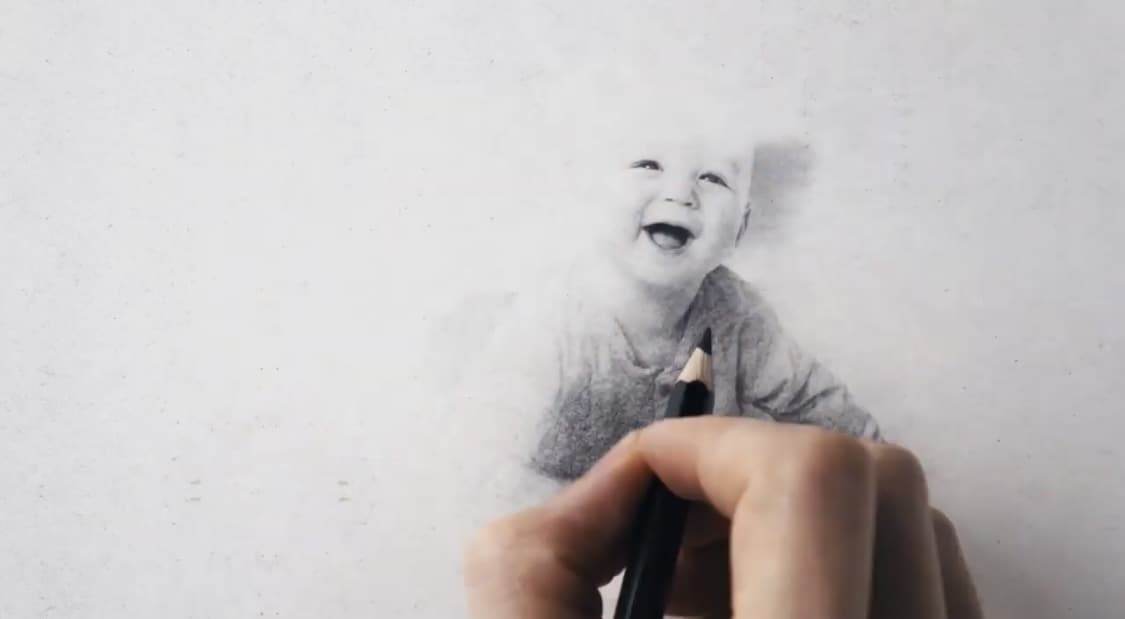 似顔絵などのスケッチ風ビデオ作成します 記念日や特別な人へのプレゼントに最適！ イメージ3