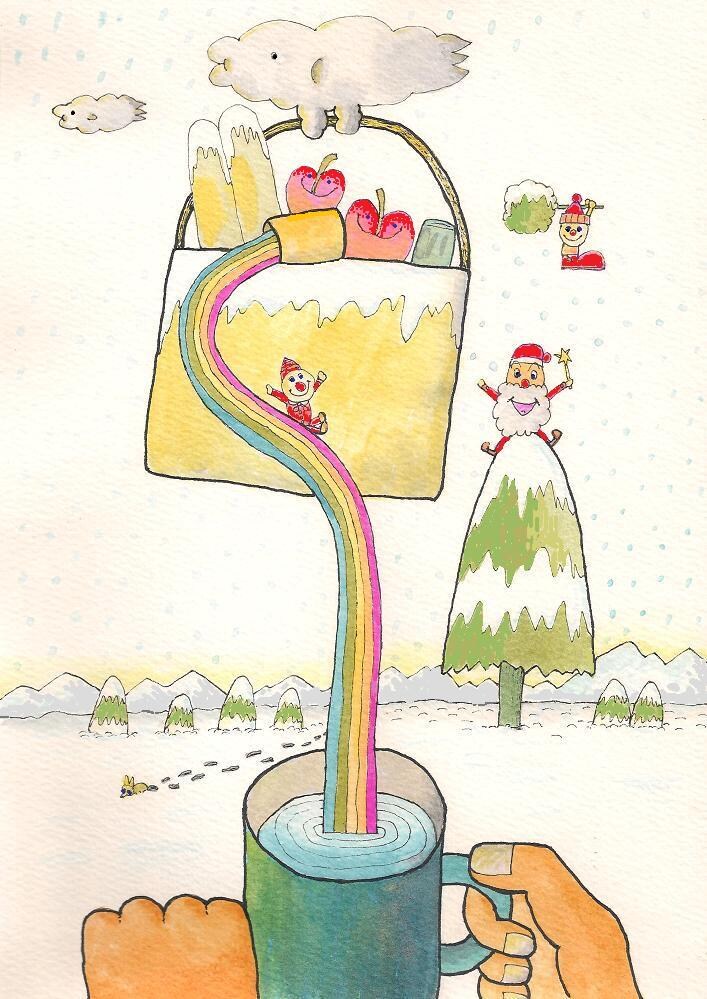 クリスマスポストカードのイラスト描きます ポップなクリスマスカードを贈ろう イメージ2