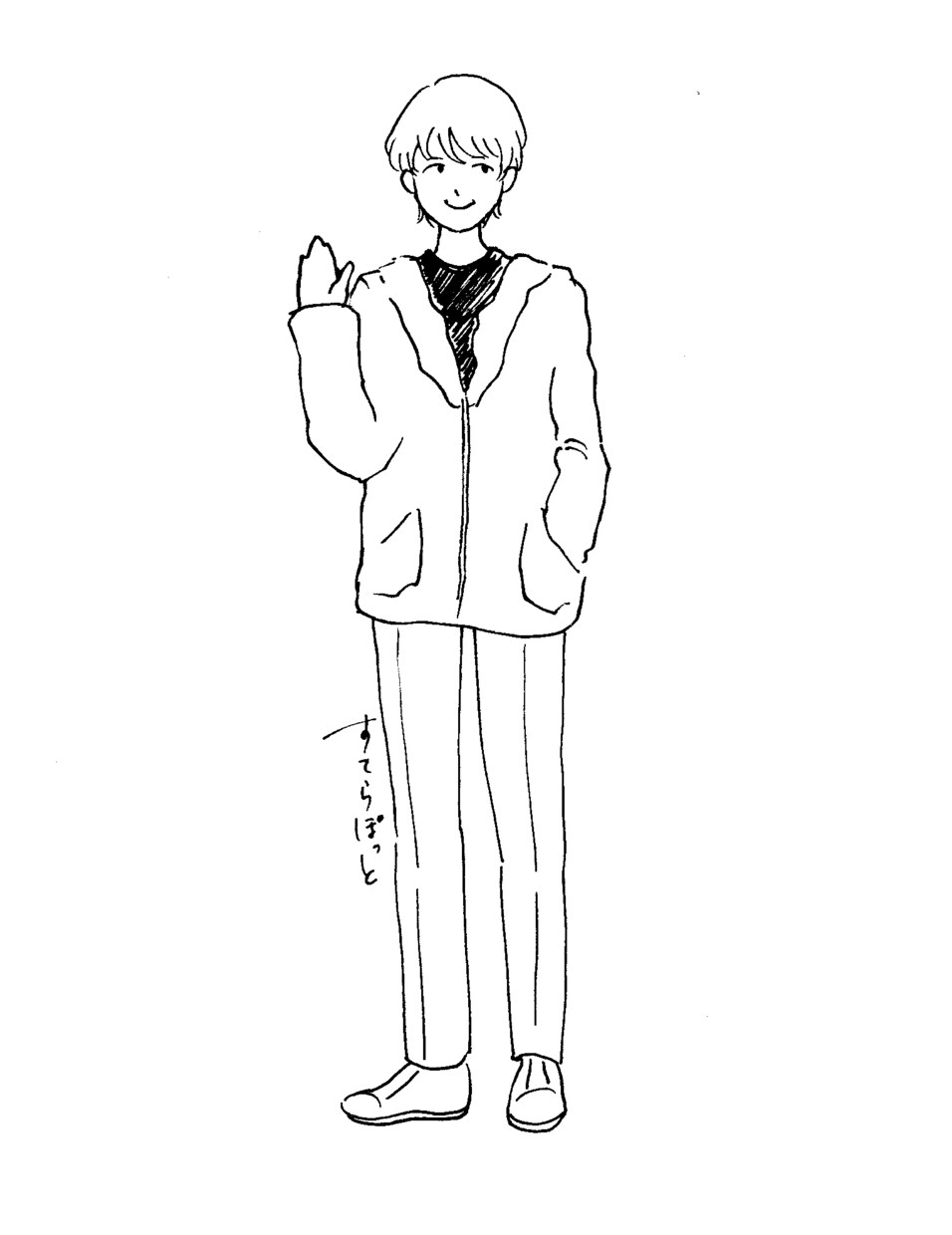 手描きの立ち絵描きます やさしいタッチのモノクロ立ち絵描きます！ イメージ2