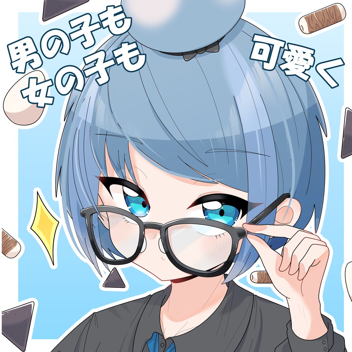 アイコン（バストアップ）イラスト描きます SNSなどのアイコンにおすすめ イメージ3