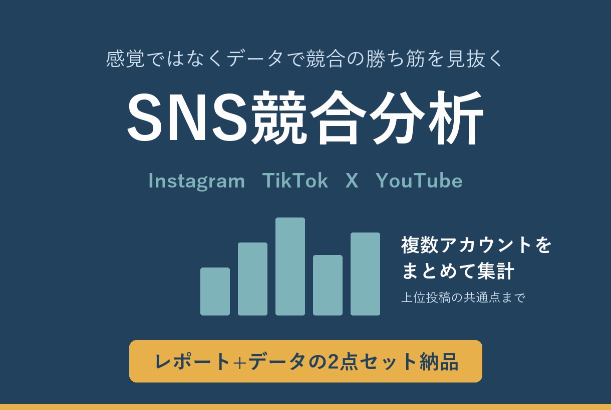 競合SNSアカウントの投稿を定量分析します 感覚ではなくデータで競合の勝ち筋を見抜きます イメージ1