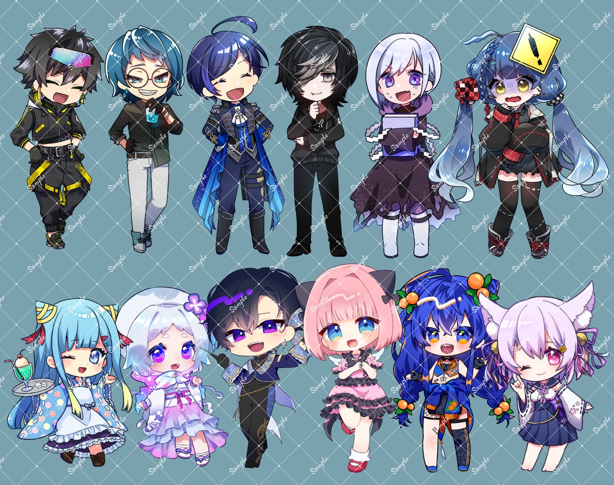 アイコン、立ち絵、グッズ用イラスト描きます 可愛いから格好いいまで！ご希望に全力でお応えします！ イメージ3
