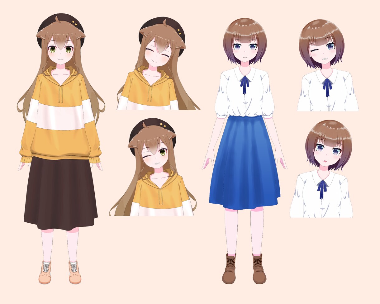 Live2Dモデル制作します 実績15名以上!一枚絵からのパーツ分けも可! イメージ2