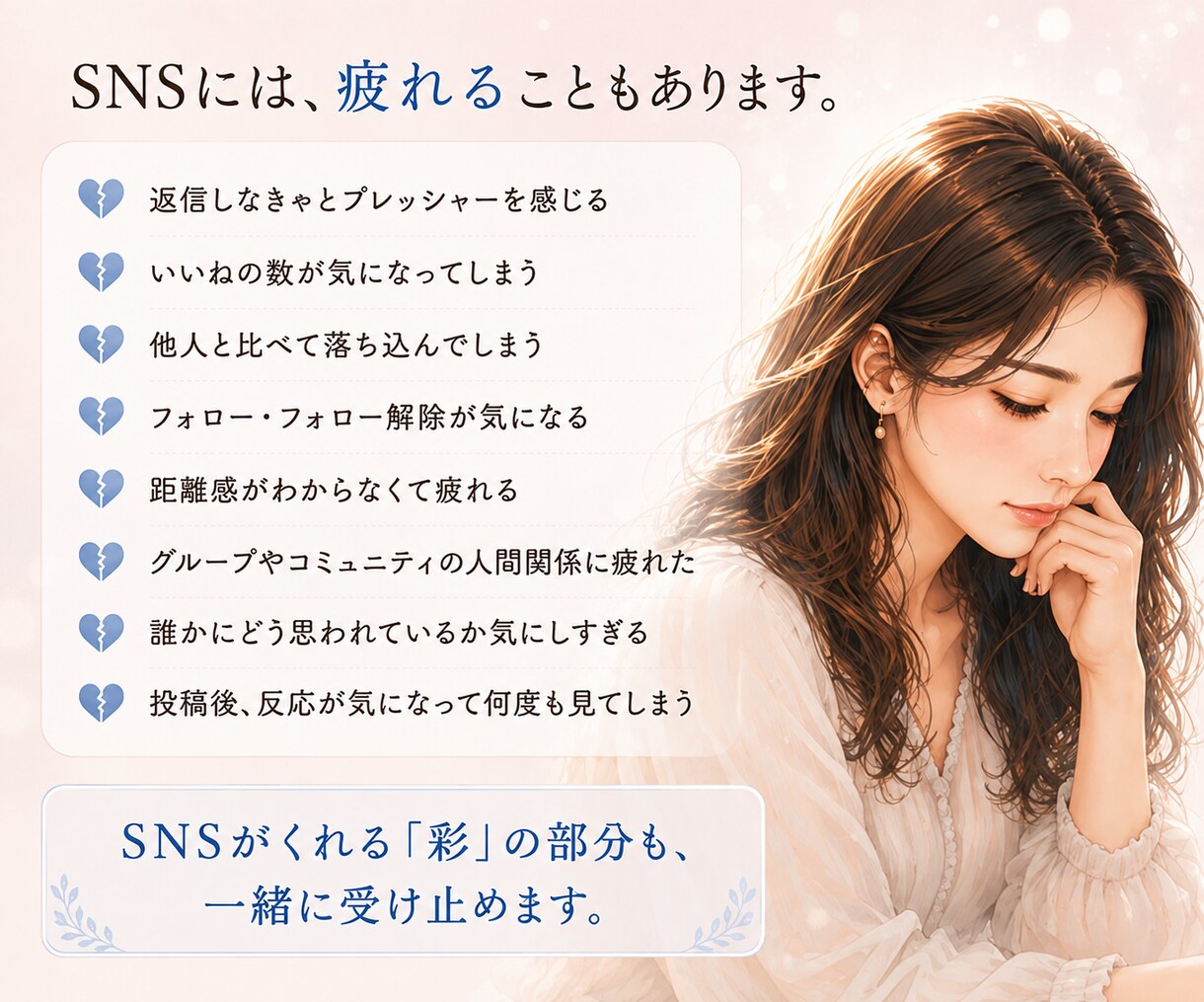 SNS疲れ｜フォロワーとの悩み｜本音で聴きます SNSを続けてきたからこそ、その疲れや本音が分かります イメージ4