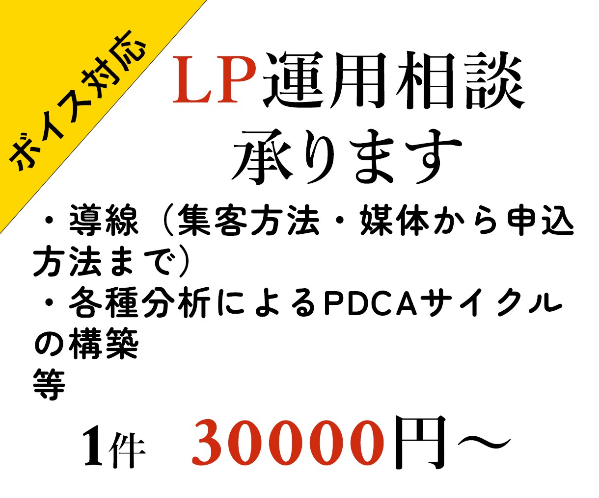 LP運用相談を通話で対応いたします 現在の状況やお悩みをお聞きして、その場で解決させて頂きます イメージ1