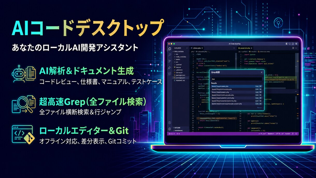 AIレビュー・ドキュメント生成ツール販売します Git管理AIのコメントカット// 中略など差分マージに対応 イメージ1