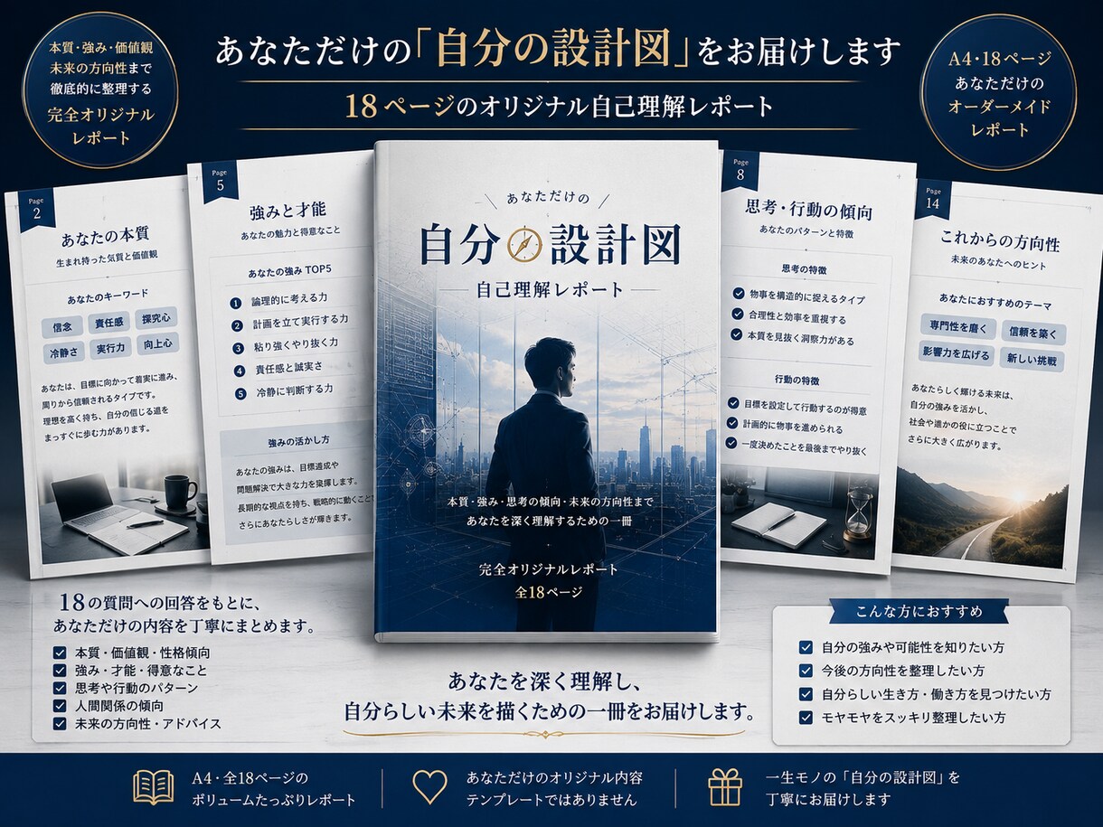 あなたの強みを活かす未来を設計します 自分を知れば、進むべき道が見えてくる。 イメージ1