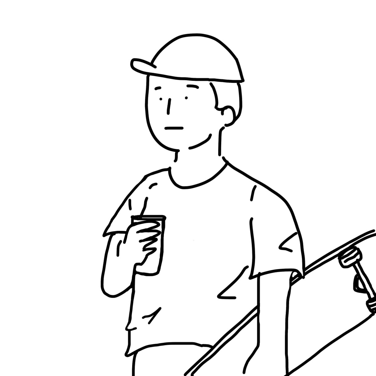 ゆるふわシンプルのアイコンを作成します 白黒画やシンプルやクスッと笑えるイラスト イメージ3