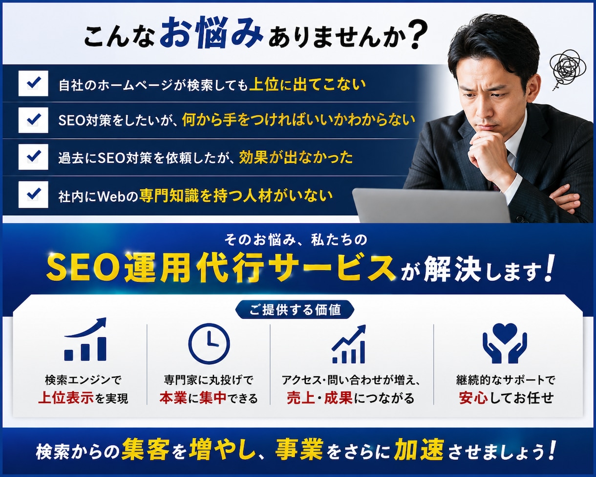 丸投げOK！【地域検索1位】SEO運用代行します 口先だけのコンサル不要。現役プロが実作業まで代行します！ イメージ4