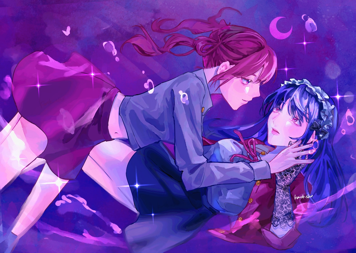 活動者向け、中性的なイラスト描きます きらめき感ある一枚を丁寧に描きます イメージ5