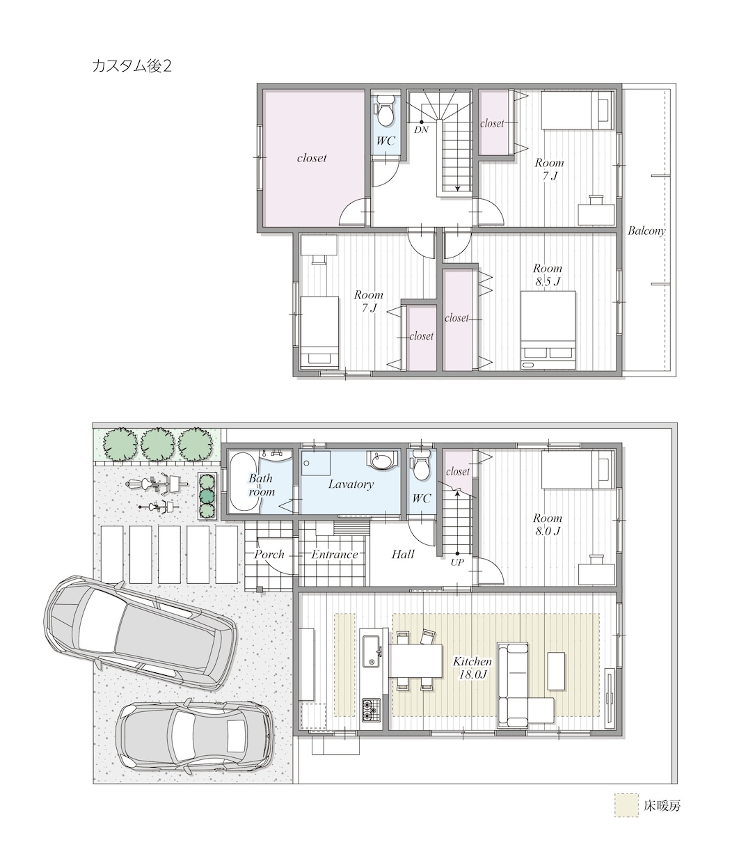 ちょっと見栄えのする間取図を作成いたします 不動産の物件資料やサイト、広告にご活用ください イメージ3