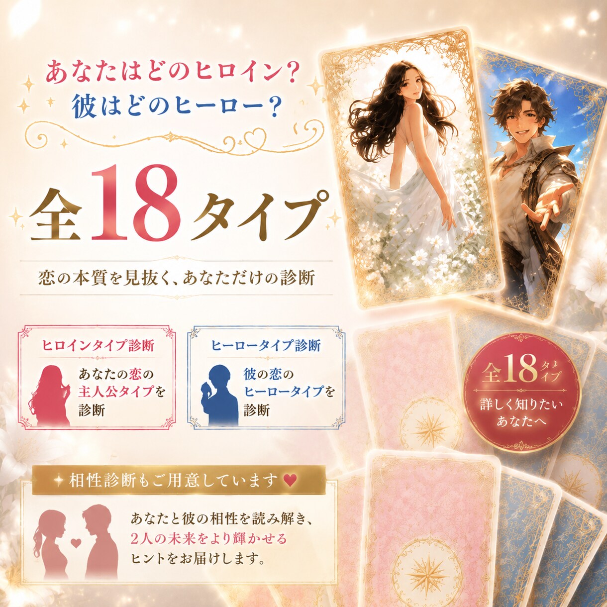 彼の✦恋の主人公タイプ✦診断鑑定します 彼はどんな愛し方であなたを想う？診断カード付⋆･° イメージ2