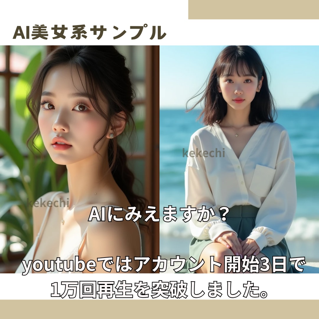 AI美女などリアルな人物画像・動画をつくります 趣味やビジネスに使えるAi美女の画像や動画を作ります！ イメージ2