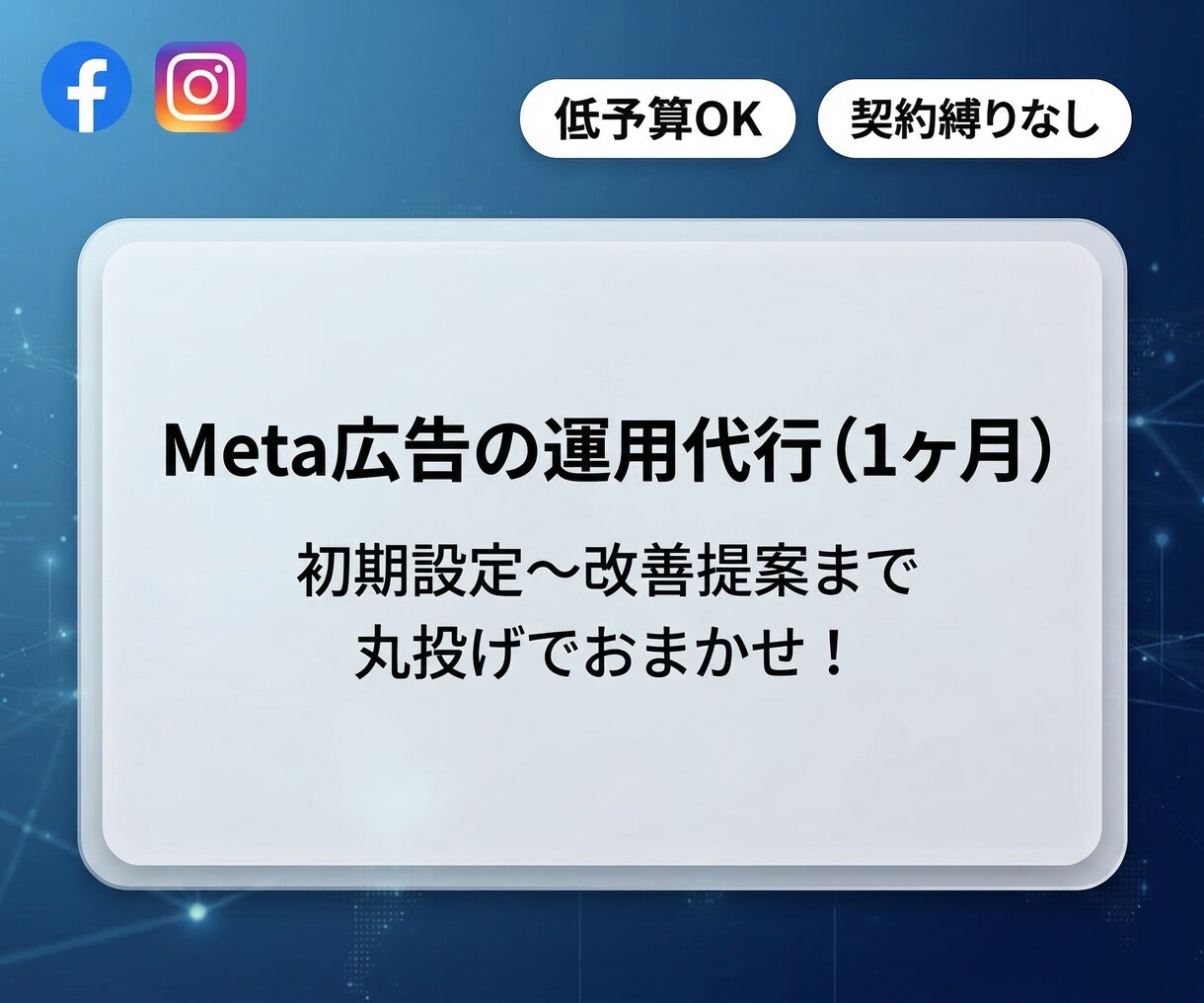 Meta広告の運用代行します 初期設定から運用まで対応いたします イメージ1