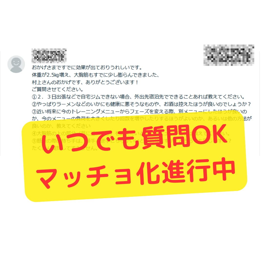 プロがダイエット筋トレ＆食事メニュー作成します 質問無制限！後は続けるだけのダイエットメニューで迷わない！ イメージ3