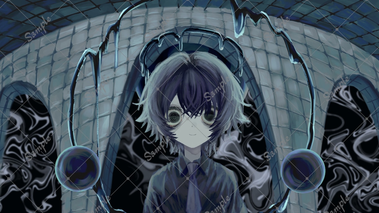 厚塗りでダークな雰囲気のイラスト制作します オリジナルの一枚絵、動画用サムネイルなど イメージ2