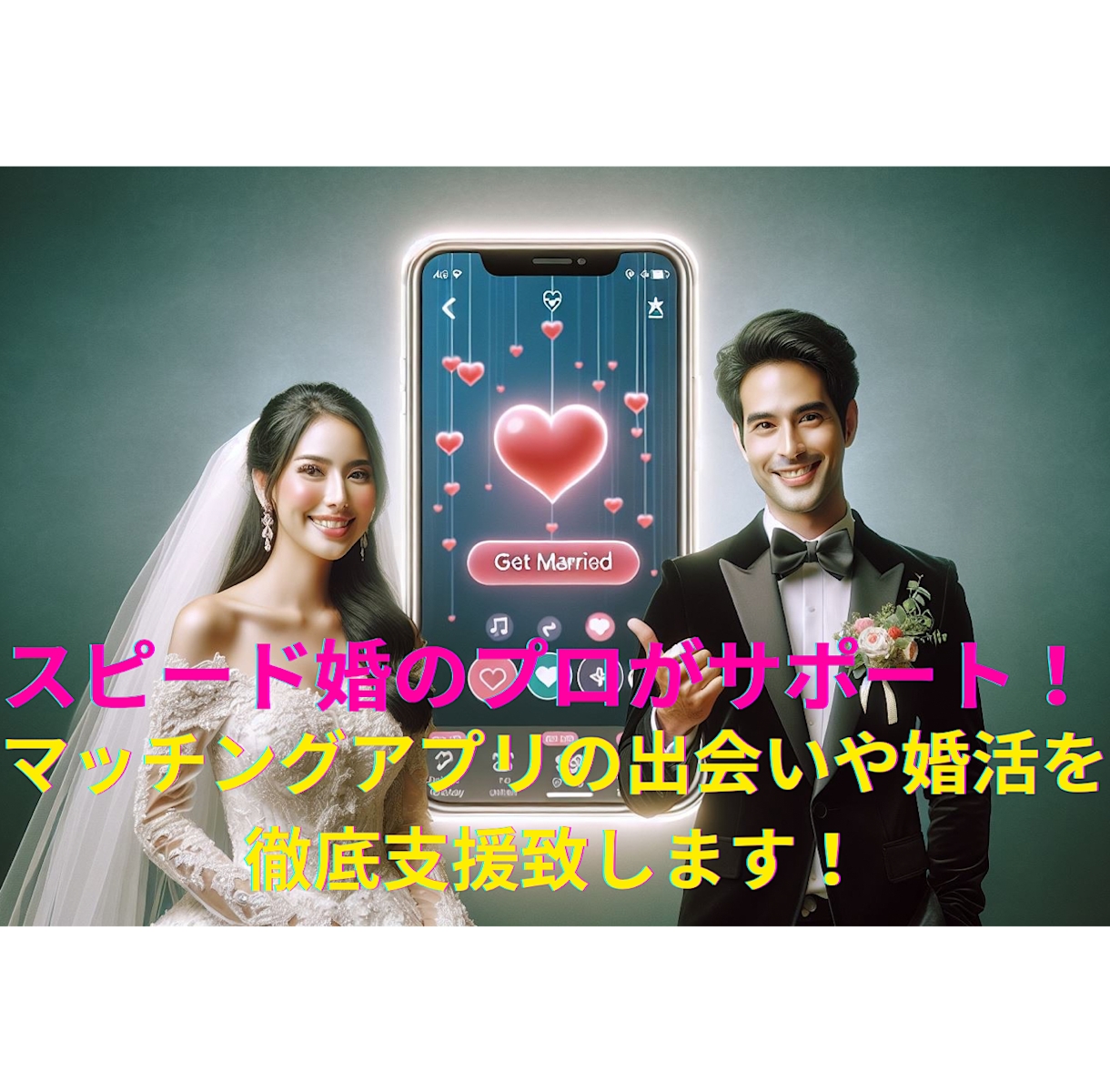 スピード婚のプロがサポート致します マッチングアプリの出会いや婚活を徹底支援致します！ イメージ1