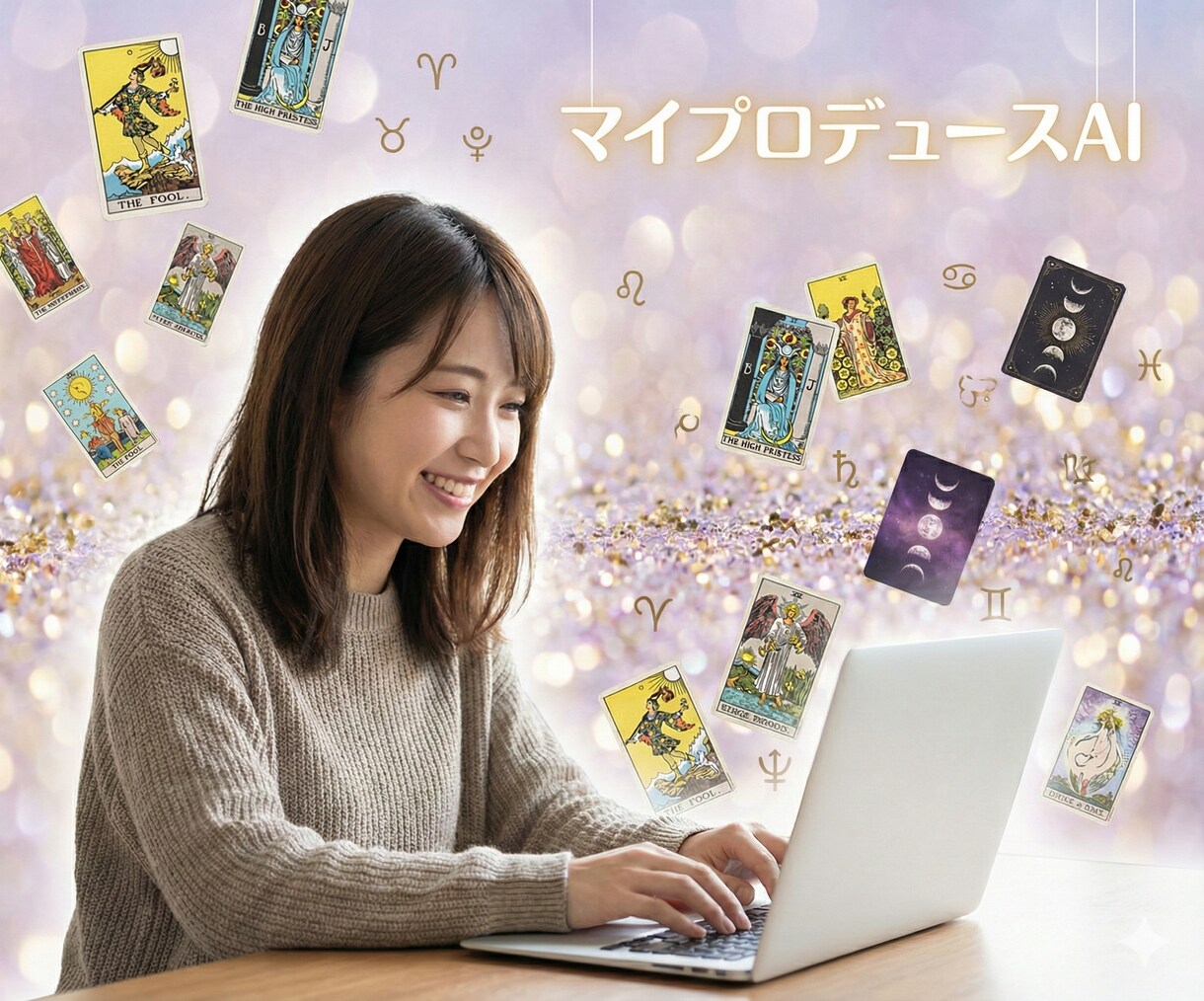 AIツールが占い師の販売ページと鑑定文章を作ります 希望を入力するだけであっという間に販売ページが出来上がります イメージ1