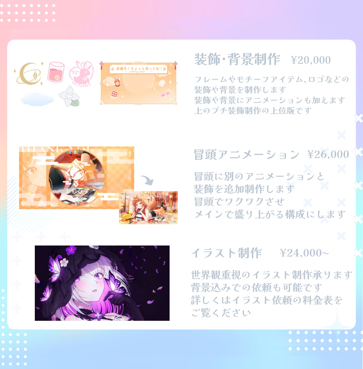 企業Vのような絵が動く可愛いOP/EDを制作します 企業実績あり/待機画面/エンディング/Vtuberさん向け イメージ5