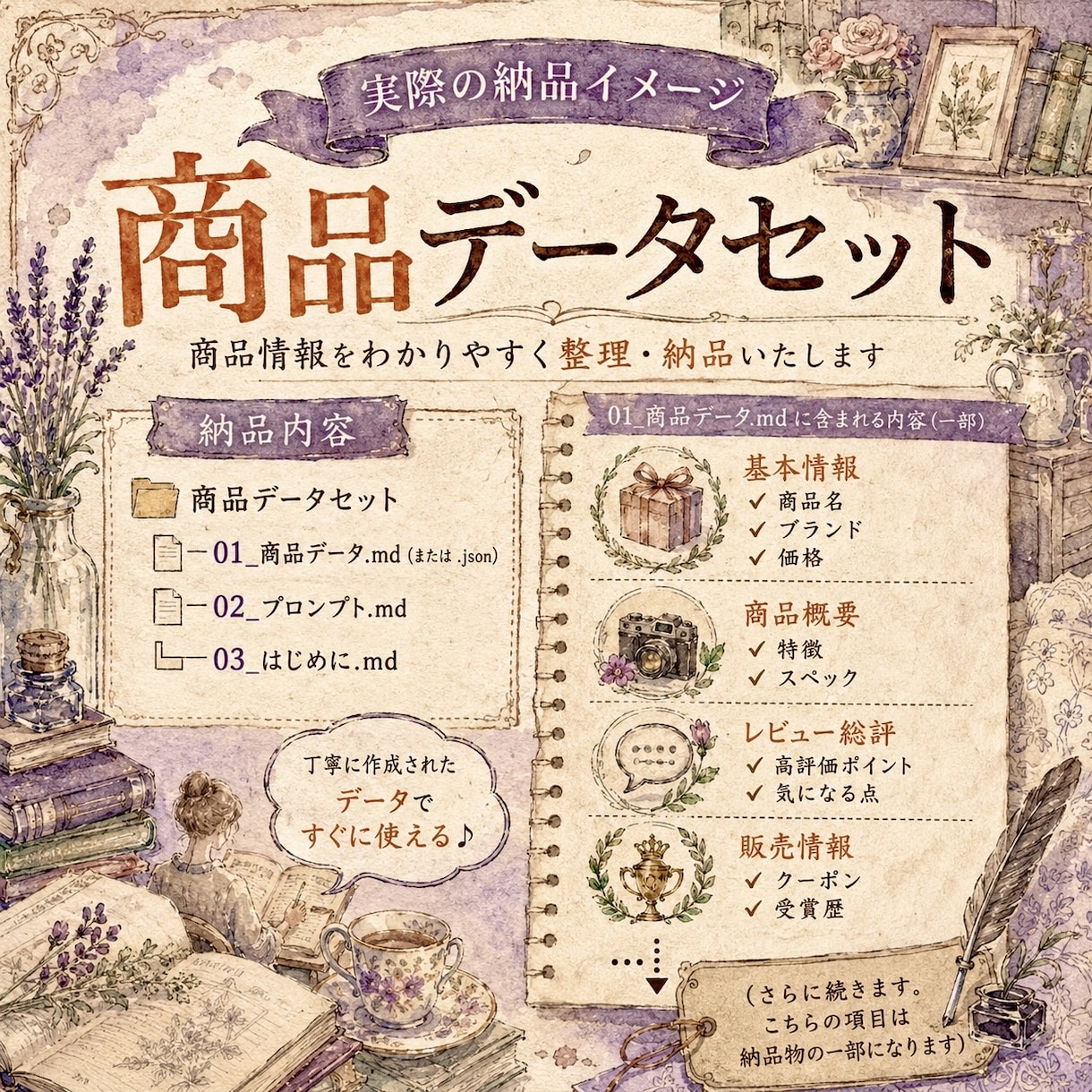 EC商品情報をAIで使える形に整理・分類します 【URLを送るだけ。商品情報・画像文字・レビューをデータ化】 イメージ6
