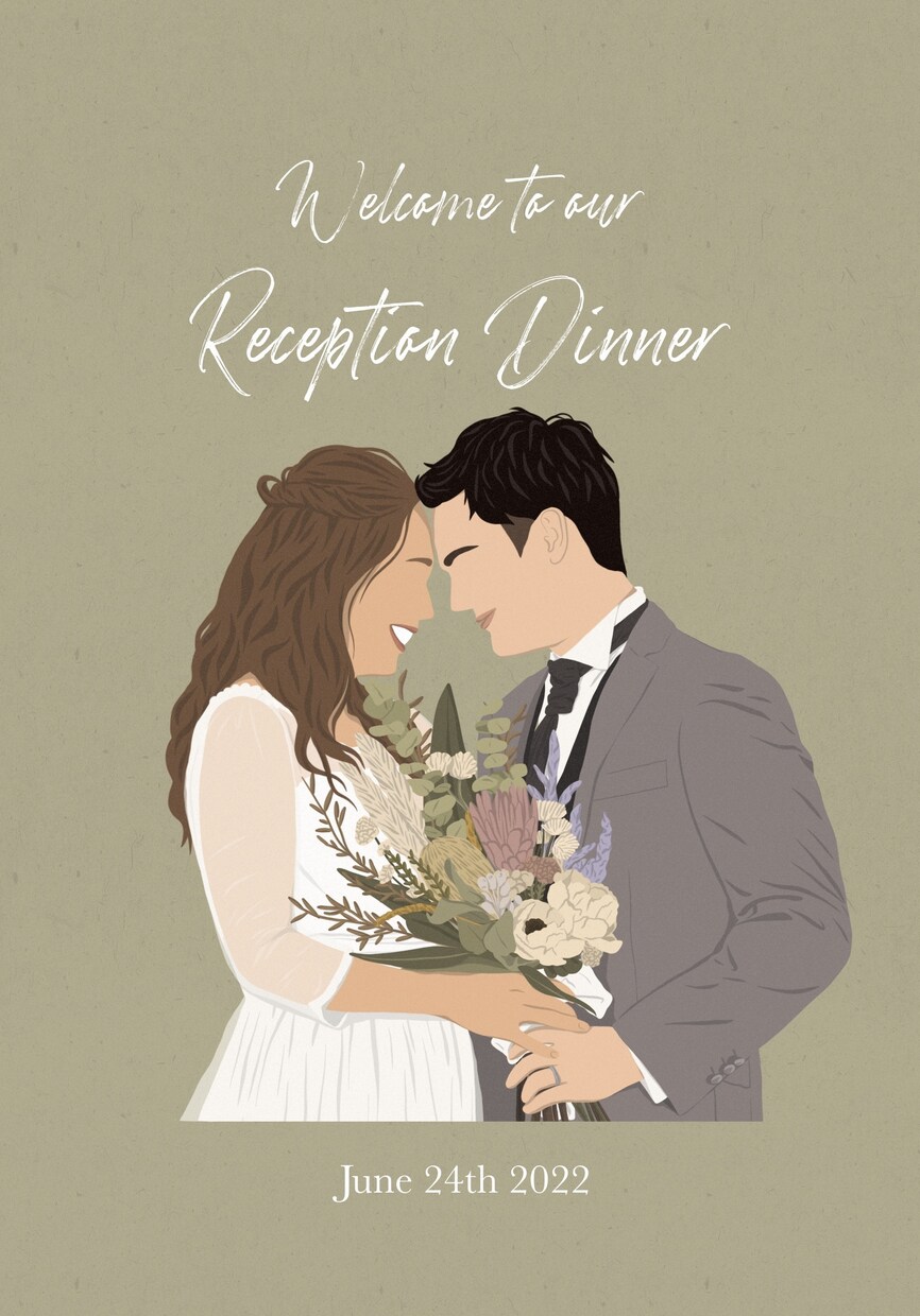 結婚式アイテムに使えるイラスト作成します 他とは一味違うお洒落なウェルカムボード、ペーパーアイテムを♡ イメージ10