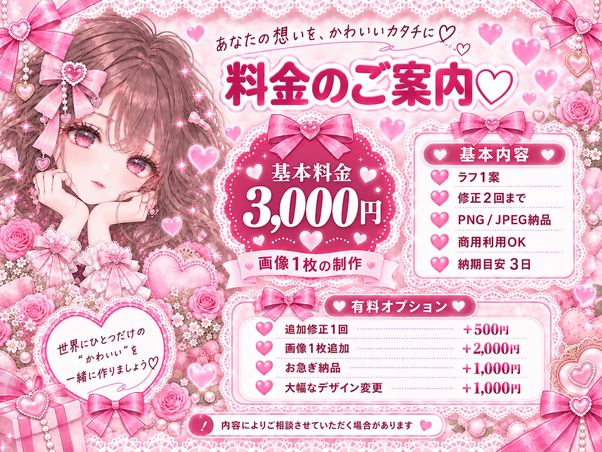配信者向け♡かわいい画像を制作します アイコン・告知画像・サムネを可愛く仕上げます♡ イメージ3