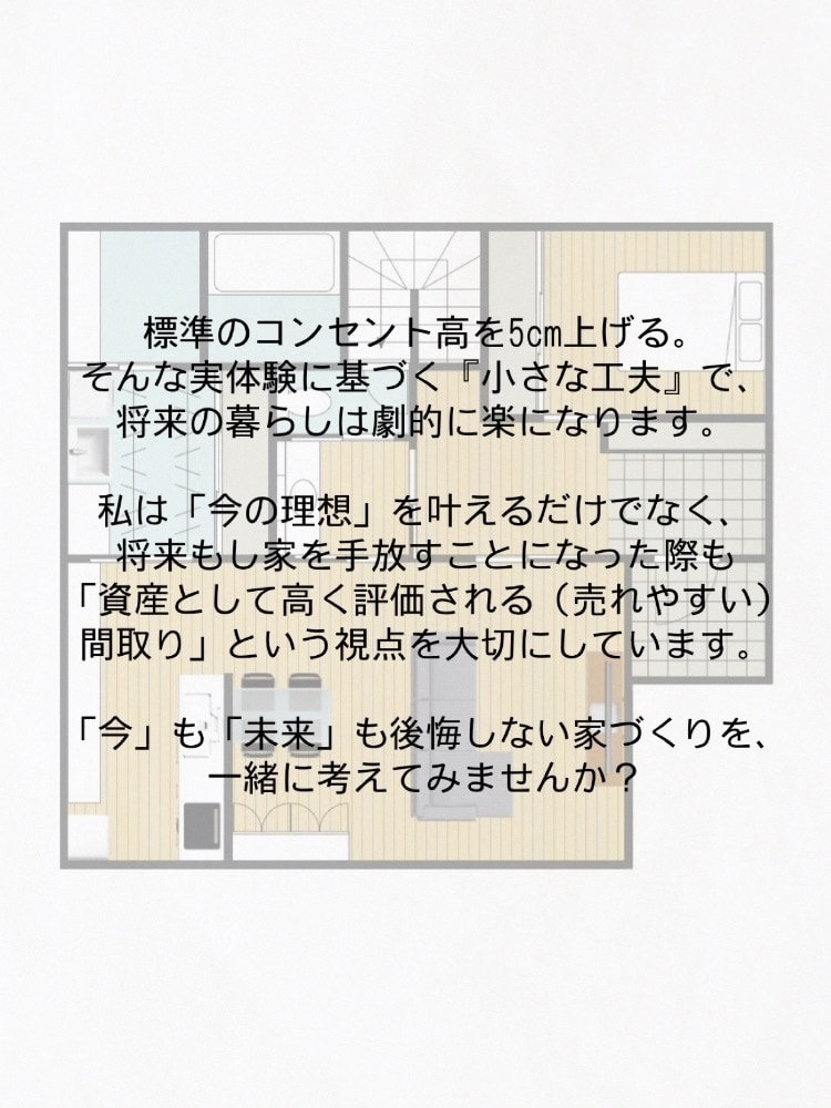 介護主婦目線で理想を形にする間取り作成を手伝います あなたの「こだわり」と「将来の安心」を一つの図面に。 イメージ1